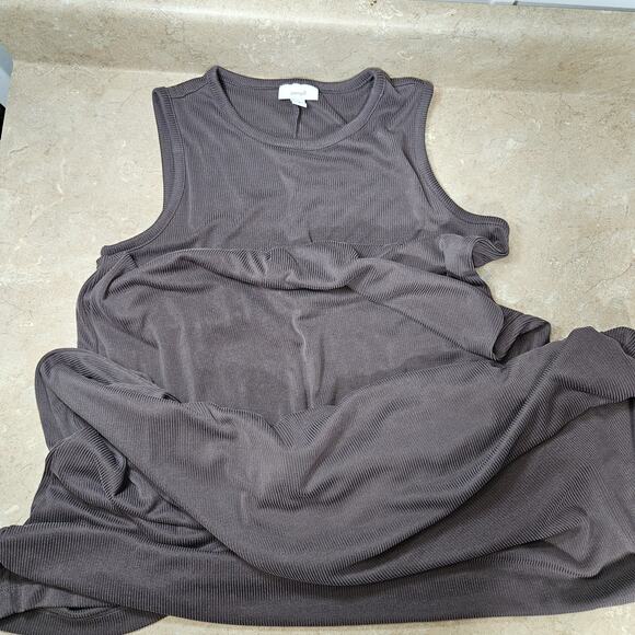 Pure J Jill Ribbed Maxi Dress S Tencel Modal Capsule Closet Minimalist Lagenlook - Picture 9 of 11